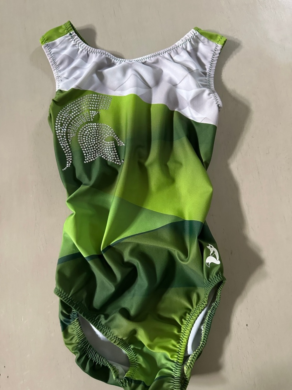 Foxy’s Gymnastics Michigan State University Spartans Ombré Leotard